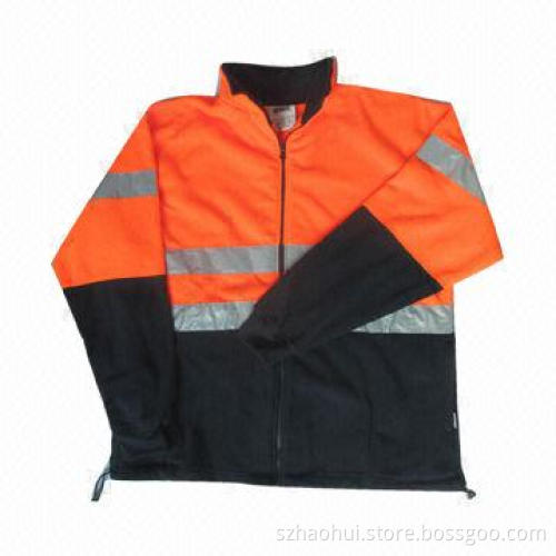 Reflective Safety Clothing with Tape, Made of 100% Polyester Brush Fleece Material